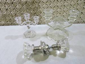 Vintage Glass Door Knob and Candle ...