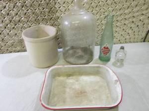 Vintage Small Crock Gallon Jug Roya...