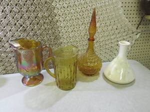 Carnival Glass Pitcher Bottle Made ...