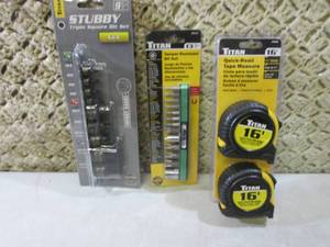 2 Bit Sets and 2-Pack Tape Measures...