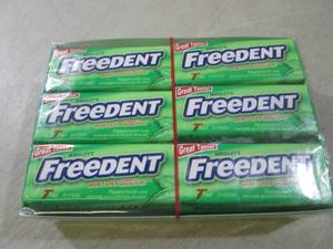 12 Packs of Freedent Peppermint Gum...