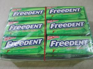 12 Packs of Freedent Peppermint Gum...