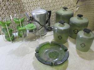 Vintage Metal Canister Set, Coffee ...