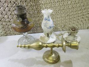 Vintage Oil Lamp, Electric Lamps an...