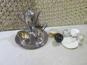Vintage Forbes Silver Tea Set and M...