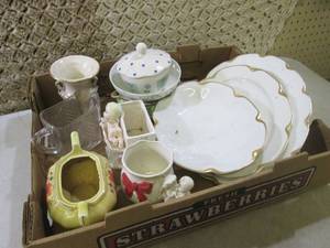 Assorted Vintage Glass Decor Etc  B...