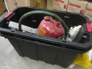 2 Large Hard Plastic Totes Stacked ...