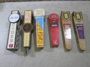 Lot of 6 Beer Tap Handles  CS...