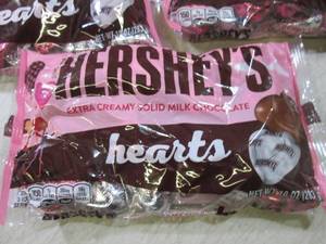 3 Bags of Hersheys Hearts Best by O...