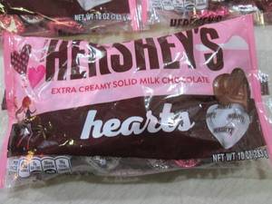 3 Bags of Hersheys Hearts Best by O...