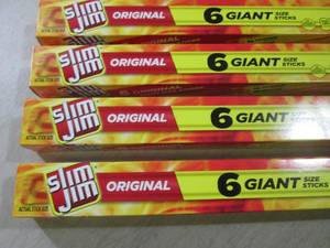 4 Boxes of 6 Giant Size Slim Jim Mi...