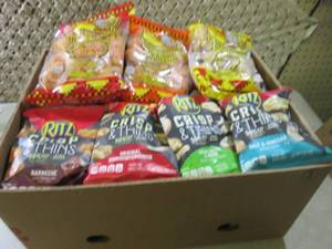 Box Full of Assorted Chips and Pork...
