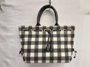 Dooney & Burke Black & Tan Plaid Hand Bag