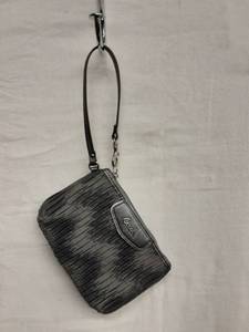 Genuine COACH Grey Wristlet (Baby Pink Interior)