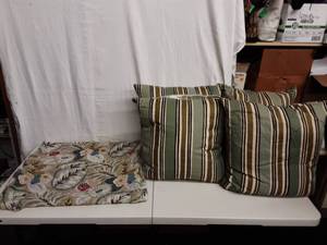 4-Down Pillows By Galbraith & Paul ($129.00 Each), 2-Curtain Panels 48x84