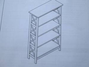 Unfinished Open Bookcase 48Hx30W op...