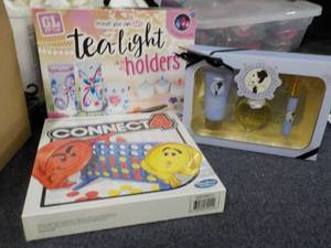lot 1 image: Connect 4, Tea Light Holders and Ar...
