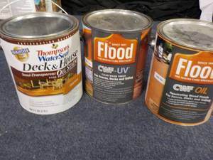 lot 32 image: 3 Gallons wood Finish each gallon ...