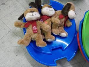 lot 120 image: 6 Sleds, Stuffed Animals and a Marv...