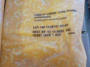 lot 128 image: 3 - 5 lb. Frozen pkgs Macaroni and ...