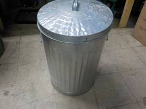 lot 141 image: 23 High Garbage Can with Cover and...