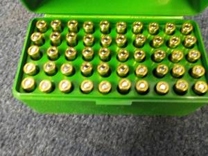 lot 195 image: Case of Bullets Cal 22 55 Gr Hornad...