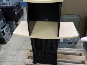 lot 250 image: Wood Stand with CDDVD Storage 33 x...