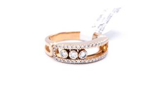 Messika Signed Move Diamond Ring in 18k Rose Gold