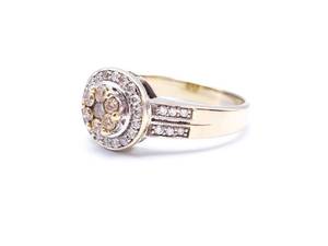 Classy Chocolate and White Diamond Estate Ring in 14k Gold