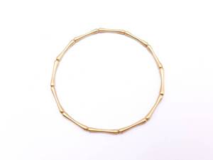 Upscale Designer Diamond and 14k Yellow Gold Estate Bangle
