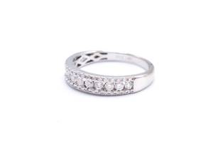 Ladies Diamond Estate Band in 14k White Gold