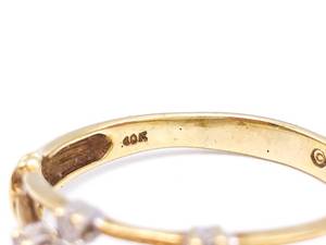 Ladies Designer Styled Diamond Estate Ring in Yellow Gold
