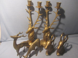 Brass Candle Holders & Figures