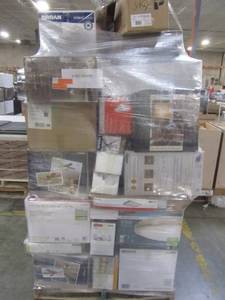 lot 16 image: WHOLESALE MIXED PALLET OF RETURNS - LIGHTING AND CEILING FANS