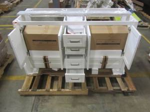 lot 29 image: Scott Living Durham 60-in White Oak Double Sink Bathroom Vanity 1328VA-60-241-906