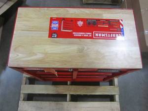 lot 57 image: CRAFTSMAN 1000 Series 26.5-in W x 32.5-in H 4-Drawer Steel Rolling Tool Cabinet (Red) CMST98088R
