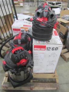 lot 60 image: WHOLESALE MIXED PALLET OF RETURNS - SHOP VACS