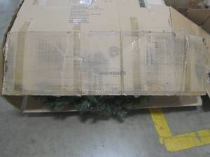 lot 71 image: Home Accents Holiday 9 ft. Pre-Lit LED Wesley Spruce Artificial Christmas Tree with 650 SureBright Color Changing Lights TG90M3P07D21