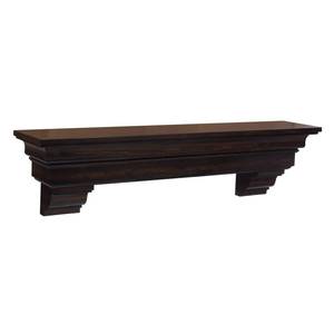 lot 254 image: Belham Living Arlington Fireplace Mantel Shelf 72 in in Espresso. CS-91138.
