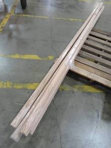 lot 200 image: 4 Unfinished Interior Top Stair Rails, Each Rail is Approximately 10 in Length.
