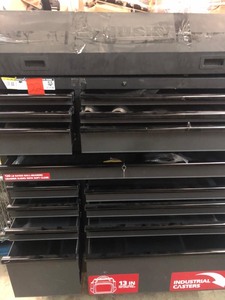 Husky 52 in. 15-Drawer Industrial Tool Chest and Cabinet Combo whit scratch and dents