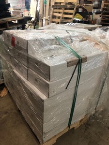 Pallet of 24 Cases Home Decorators Collection Hand Scraped Strand Woven Harvest 12 in. T x 5-18 in. W x 72-78 in. L Solid Bamboo Flooring