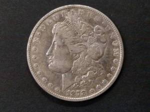 lot 3 image: 1878 Eight Tail Feathers Morgan Sil...