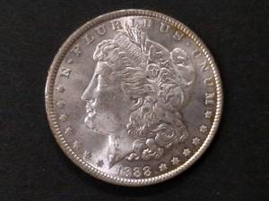 lot 23 image: 1888 MS Morgan Silver Dollar...