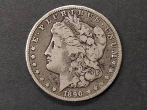 lot 26 image: 1890 CC Key Date Morgan Silver Doll...