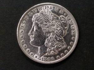 lot 30 image: 1896 High Grade Morgan Silver Dolla...