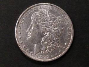 lot 32 image: 1897 High Grade Morgan Silver Dolla...