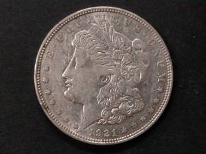 lot 50 image: 1921 D Morgan Silver Dollar...