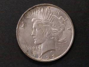 lot 61 image: 1922 Peace Silver Dollar...