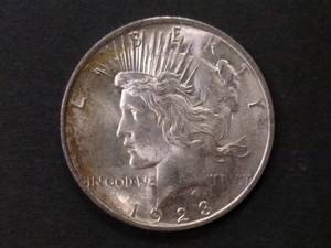 lot 69 image: 1923 AU Peace Silver Dollar...